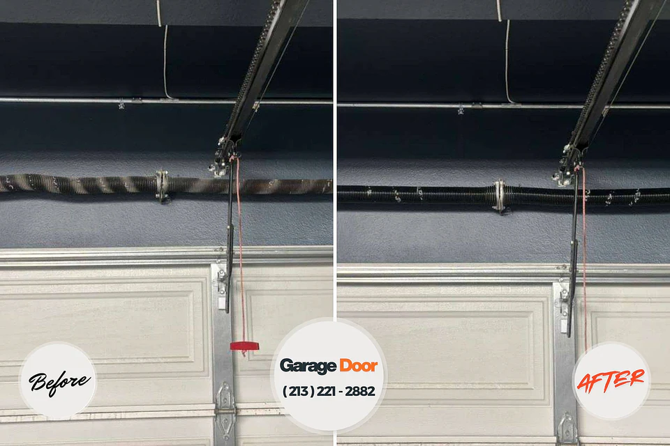 Before and after: garage door opener repair Gates Mills, OH